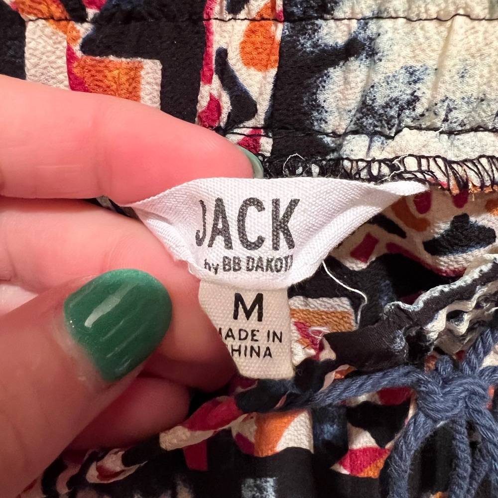 Jack By Bb Dakota Patterned Pants With Elastic Wa… - image 3